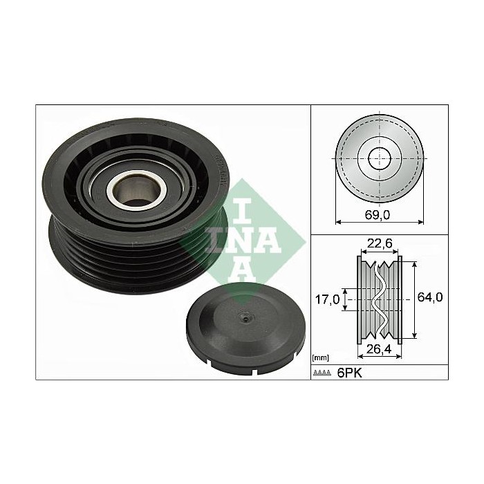 INA Umlenk-Führungsrolle, Keilrippenriemen 532016010