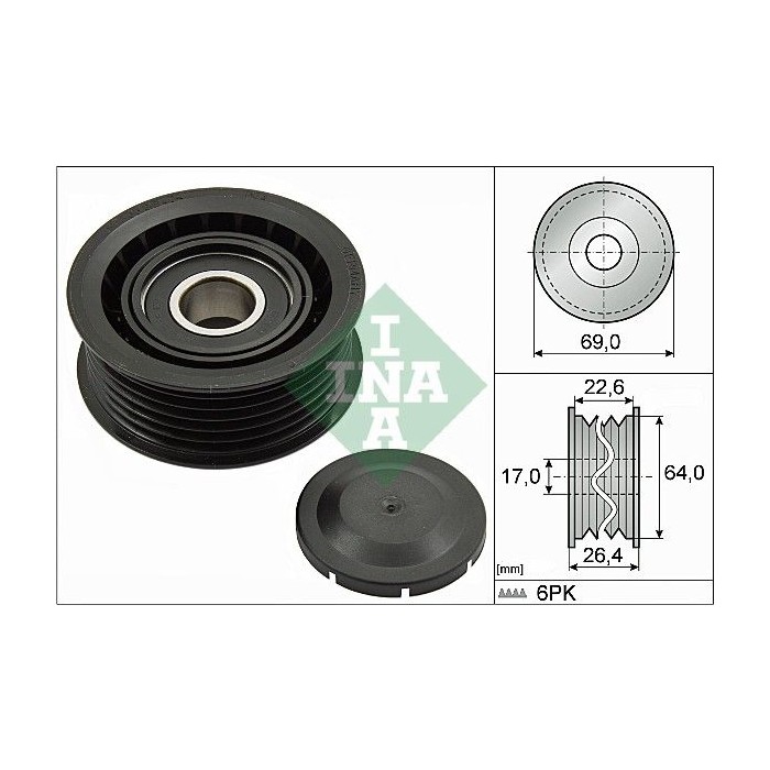 INA Umlenk-Führungsrolle, Keilrippenriemen 532016010