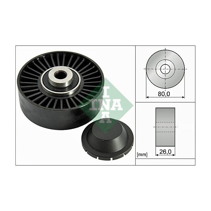 INA Umlenk-Führungsrolle, Keilrippenriemen 532037020