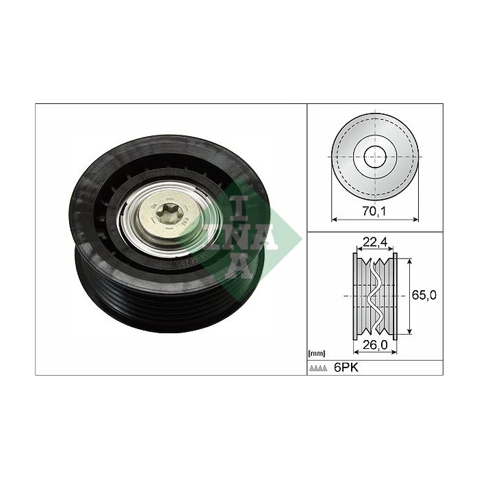 INA Umlenk-Führungsrolle, Keilrippenriemen 532047110