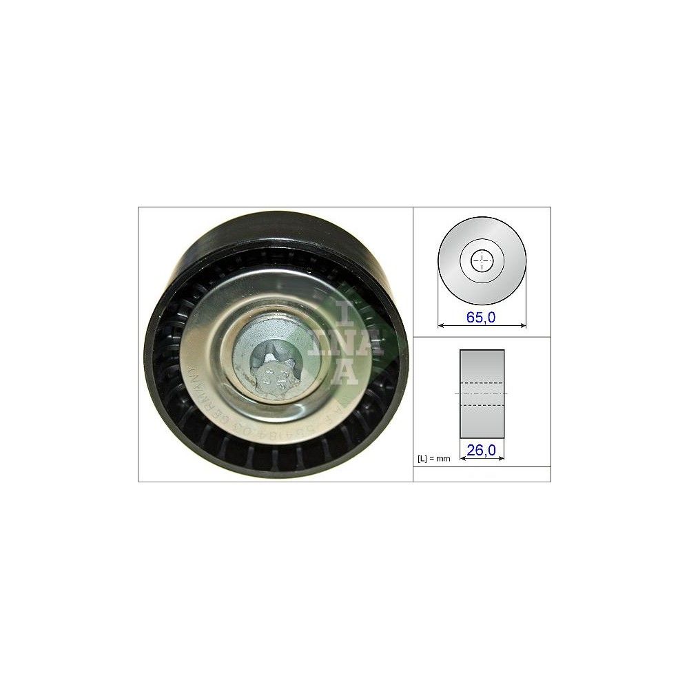 INA Umlenk-Führungsrolle, Keilrippenriemen 532057010