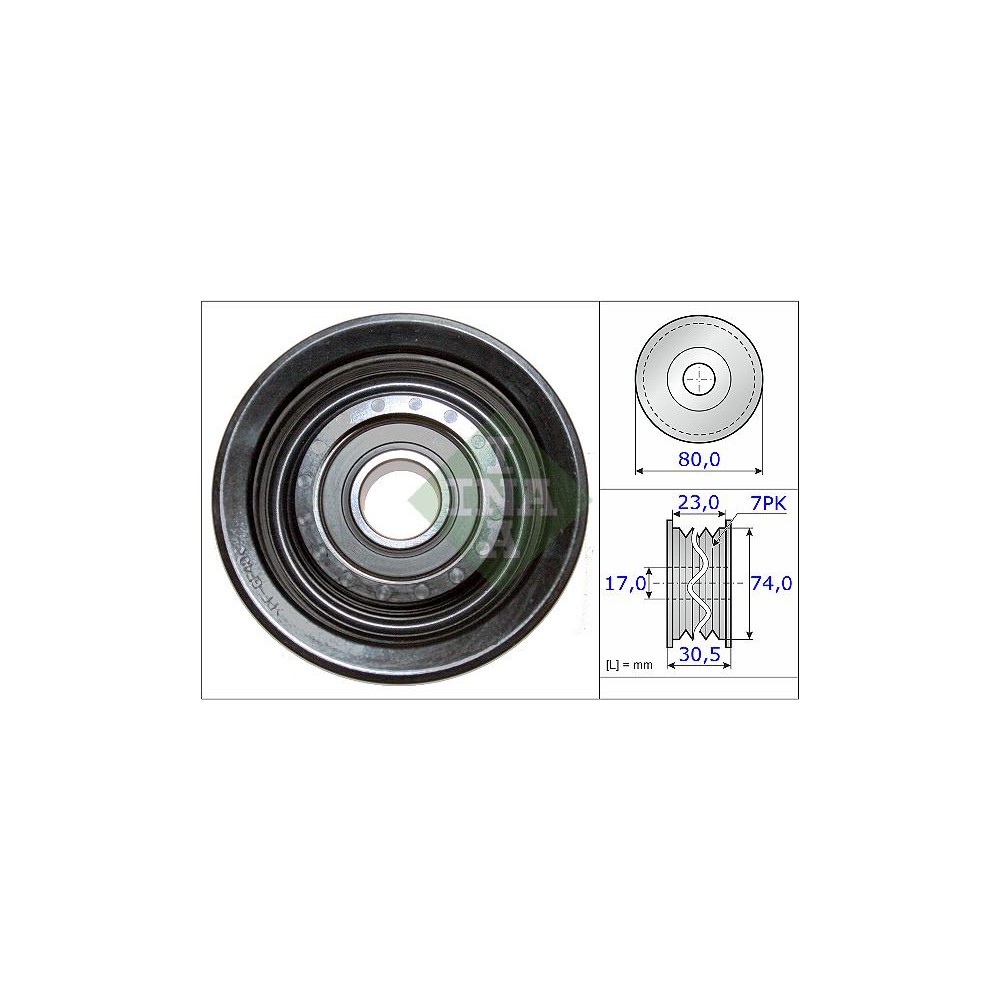 INA Umlenk-Führungsrolle, Keilrippenriemen 532058010