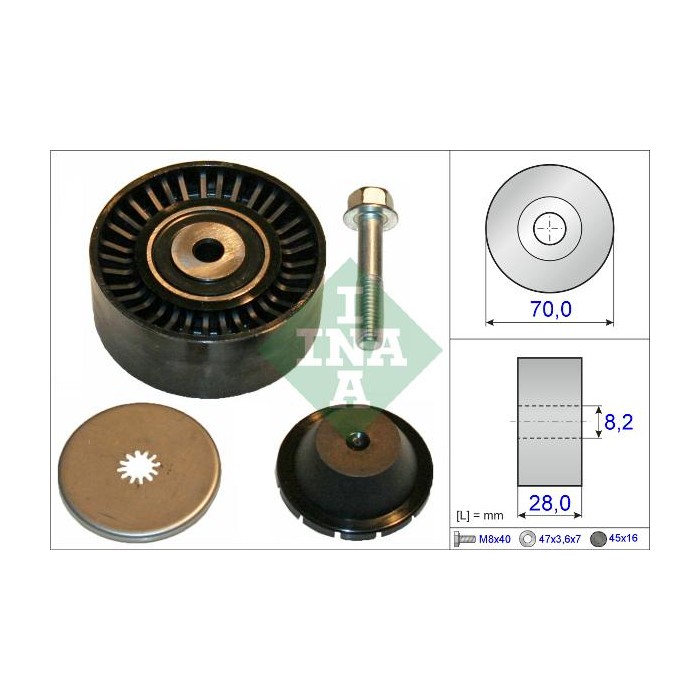 INA Umlenk-Führungsrolle, Keilrippenriemen 532060010