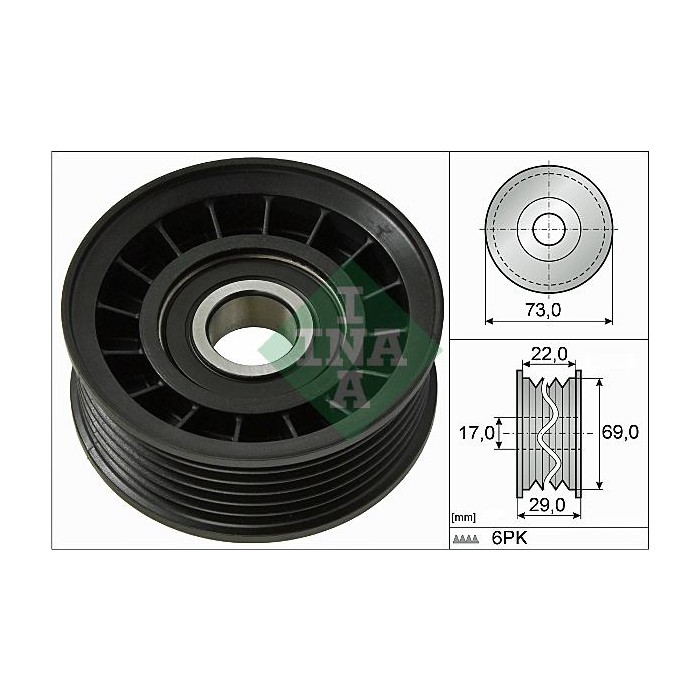 INA Umlenk-Führungsrolle, Keilrippenriemen 532064910