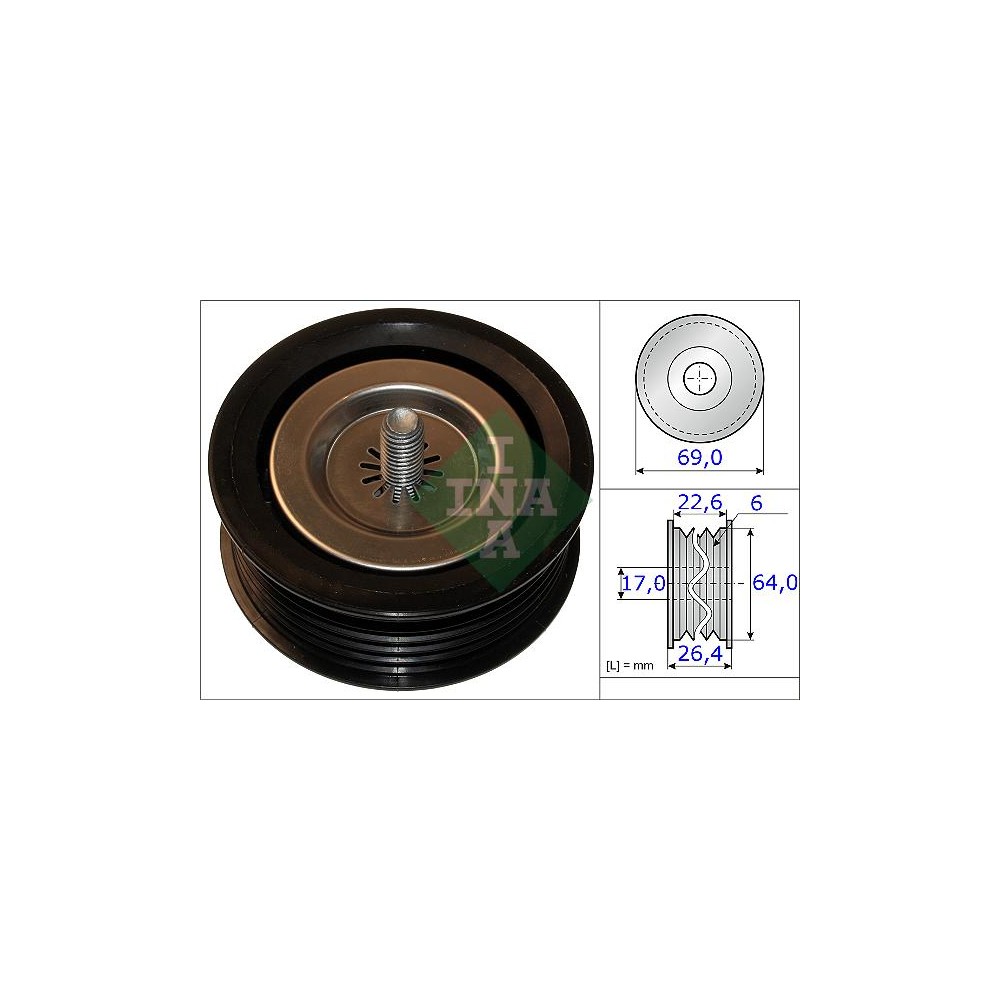 INA Umlenk-Führungsrolle, Keilrippenriemen 532067110