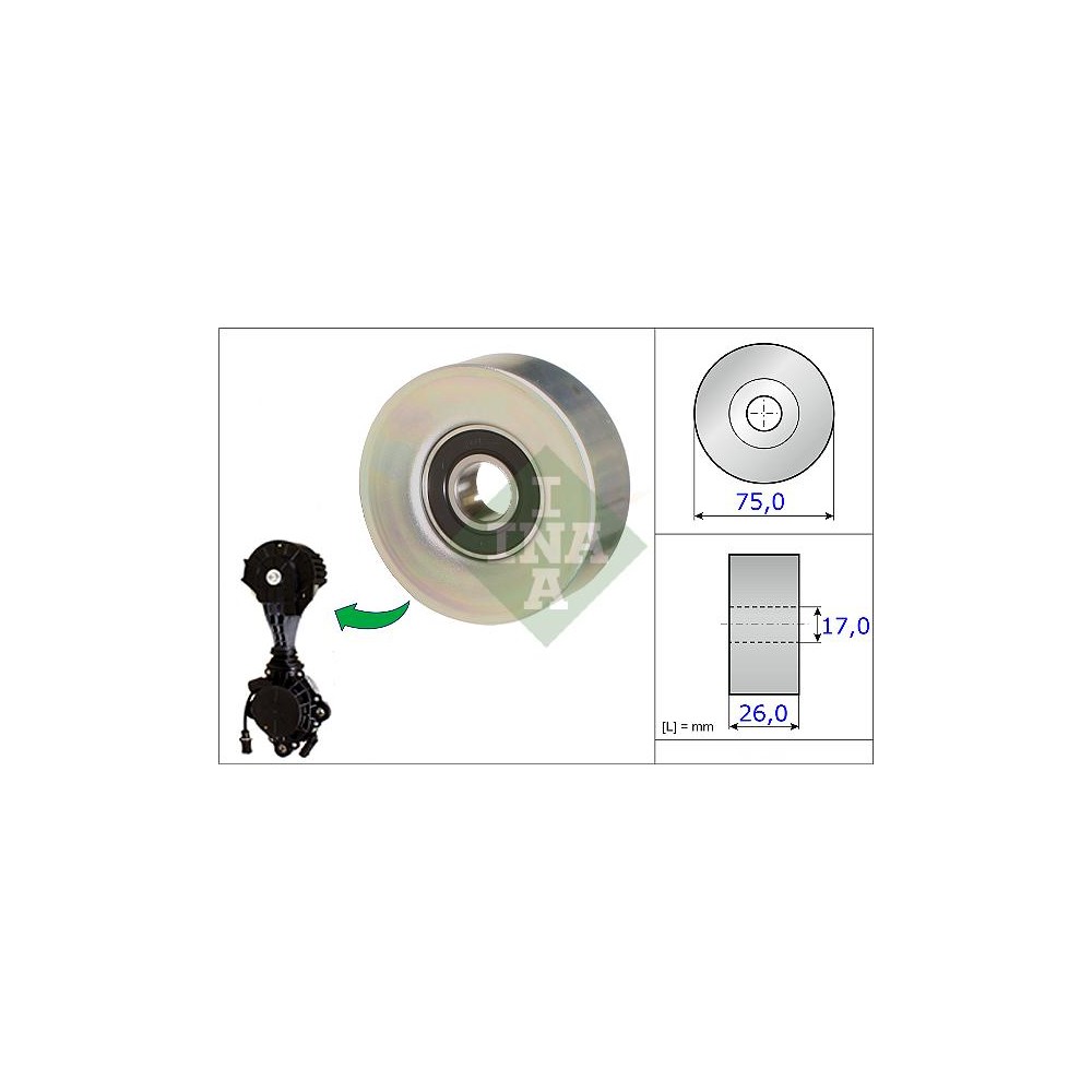 INA Umlenk-Führungsrolle, Keilrippenriemen 532067610