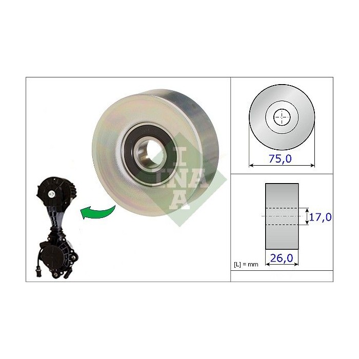 INA Umlenk-Führungsrolle, Keilrippenriemen 532067610
