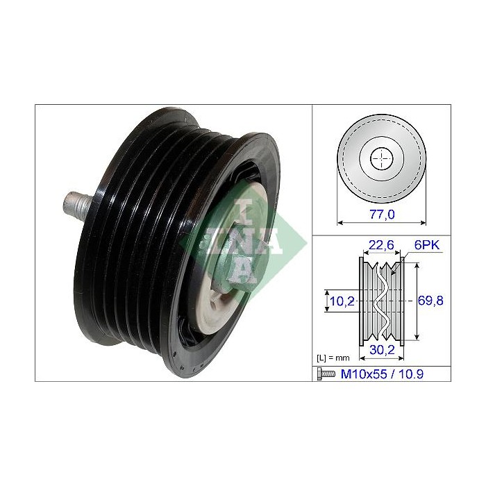 INA Umlenk-Führungsrolle, Keilrippenriemen 532070010