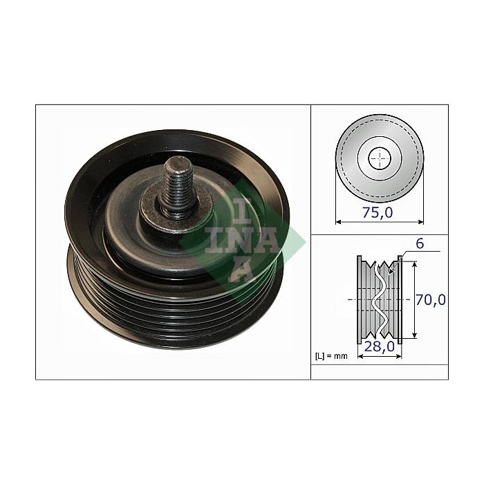 INA Umlenk-Führungsrolle, Keilrippenriemen 532074410