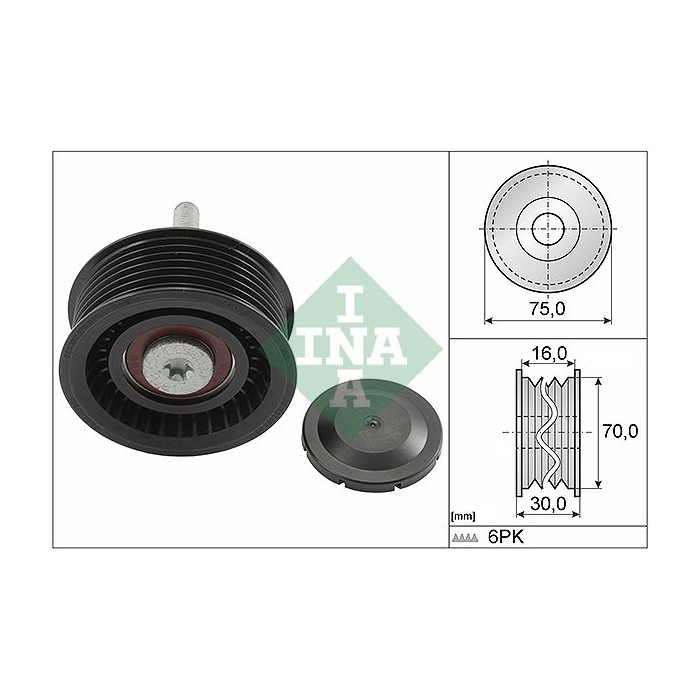 INA Umlenk-Führungsrolle, Keilrippenriemen 532080110
