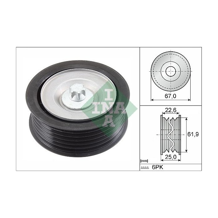 INA Umlenk-Führungsrolle, Keilrippenriemen 532086610