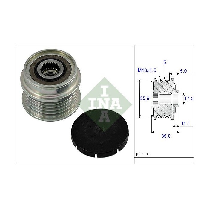 INA Generatorfreilauf 535000510