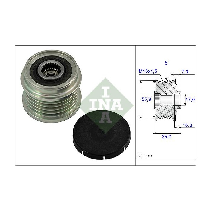 INA Generatorfreilauf 535000710