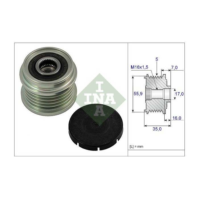 INA Generatorfreilauf 535000710