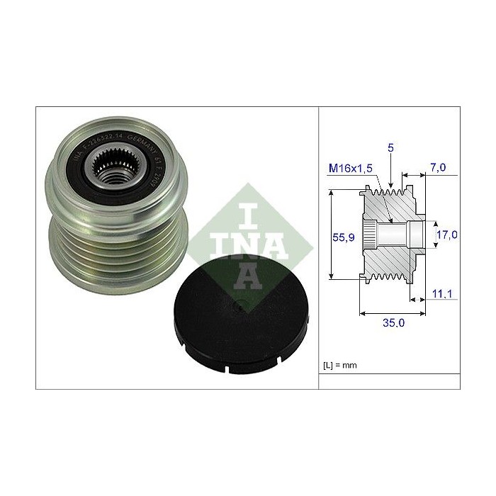 INA Generatorfreilauf 535000810