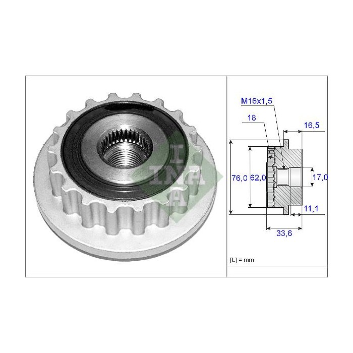 INA Generatorfreilauf 535011810