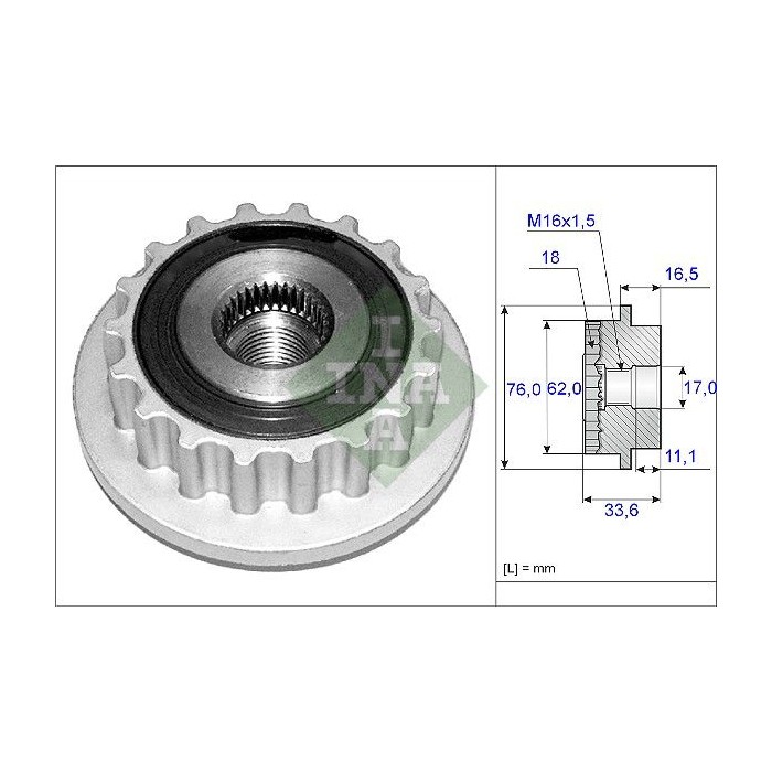 INA Generatorfreilauf 535011810