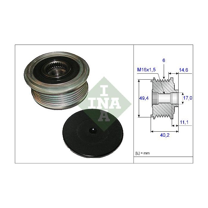 INA Generatorfreilauf 535012410