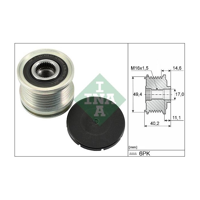 INA Generatorfreilauf 535012410