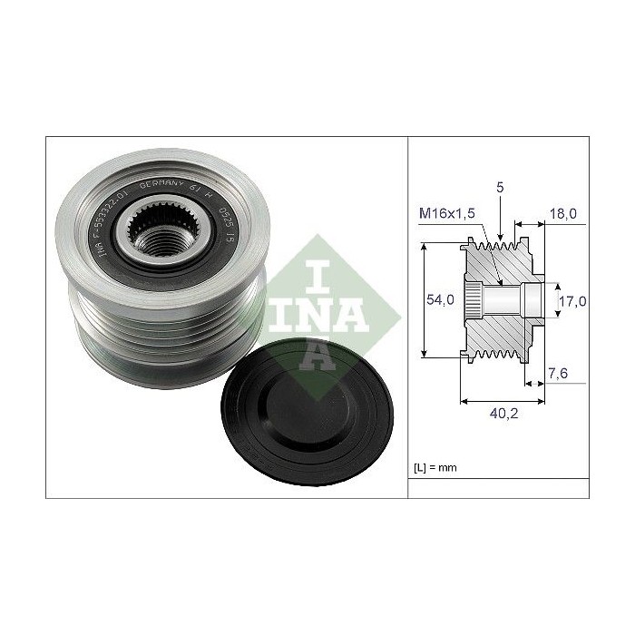 INA Generatorfreilauf 535014310