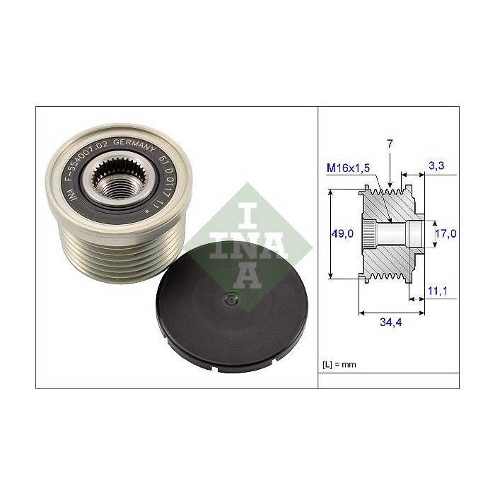 INA Generatorfreilauf 535016410