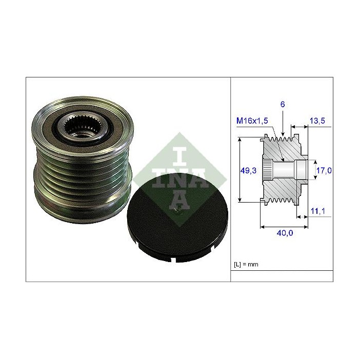 INA Generatorfreilauf 535016610