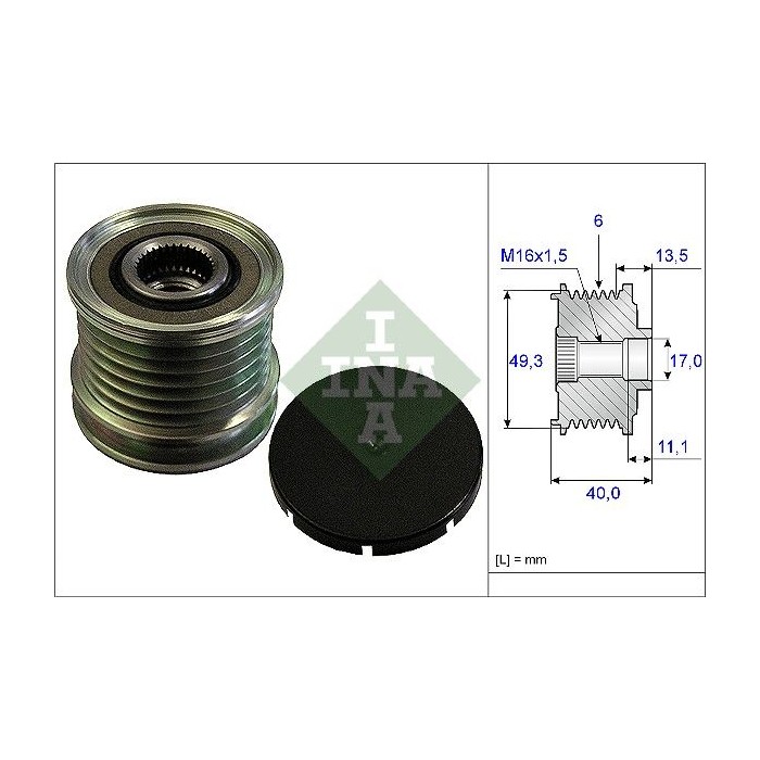INA Generatorfreilauf 535016610
