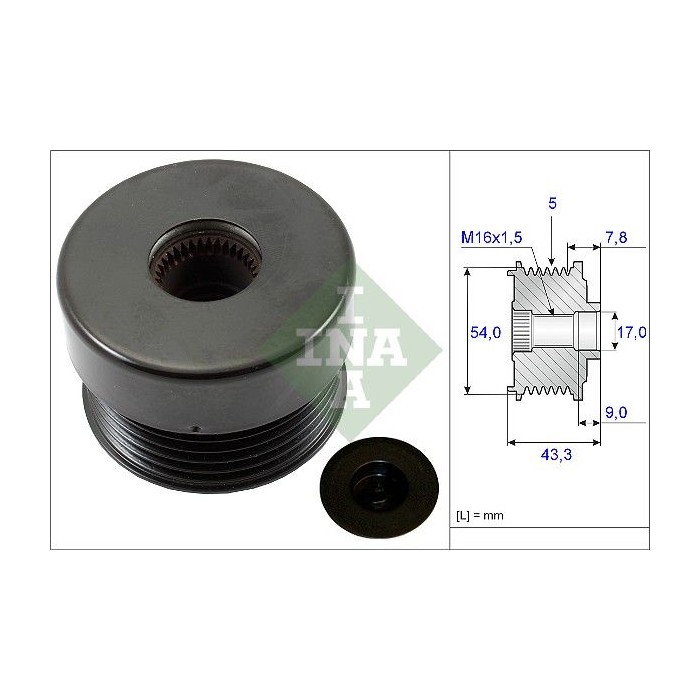 INA Generatorfreilauf 535017210