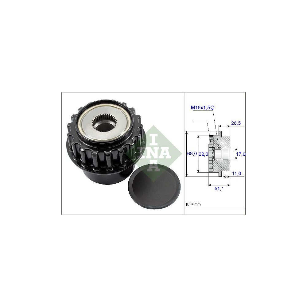 INA Generatorfreilauf 535017510