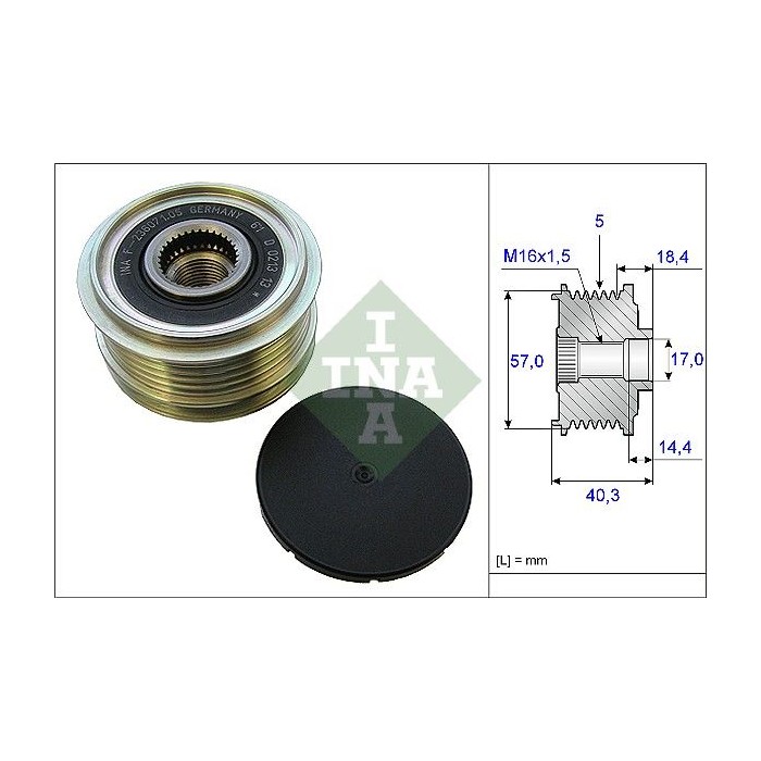 INA Generatorfreilauf 535018710