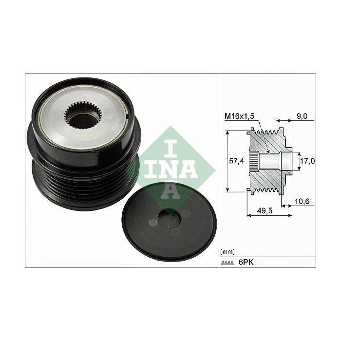 INA Generatorfreilauf 535018910