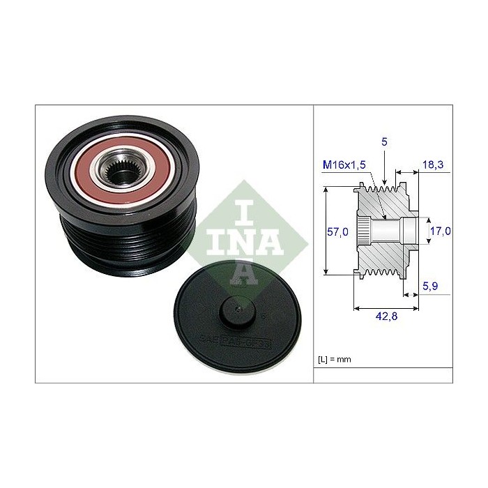 INA Generatorfreilauf 535019110