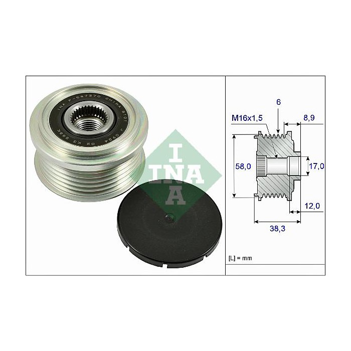 INA Generatorfreilauf 535026610