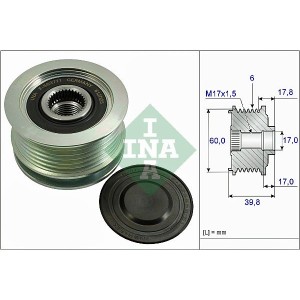 INA Generatorfreilauf 535026710