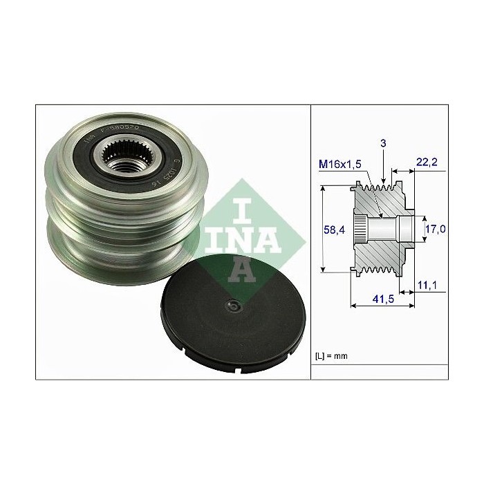 INA Generatorfreilauf 535026910