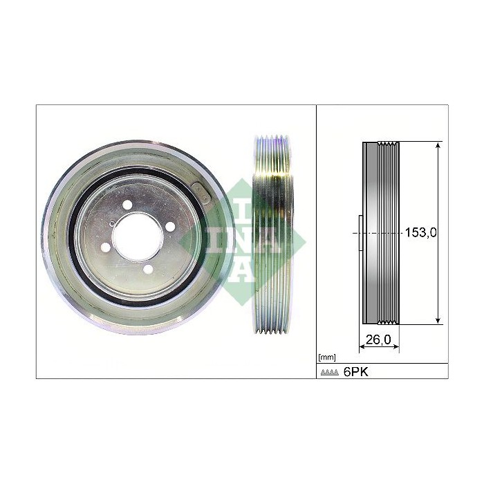 INA Riemenscheibe, Kurbelwelle 544004010