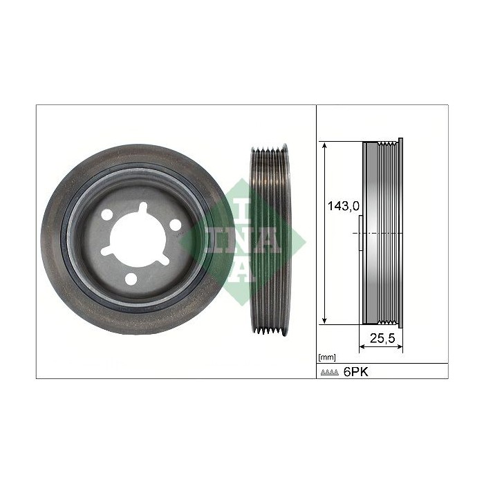 INA Riemenscheibe, Kurbelwelle 544004110