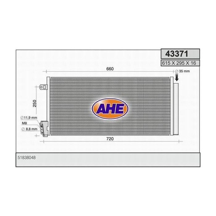 AHE Kondensator, Klimaanlage 43371