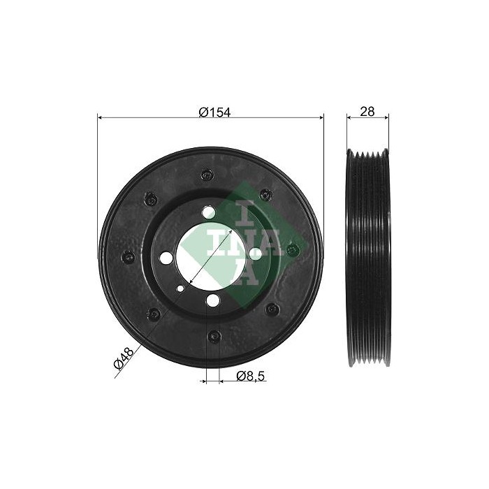 INA Riemenscheibe, Kurbelwelle 544008110