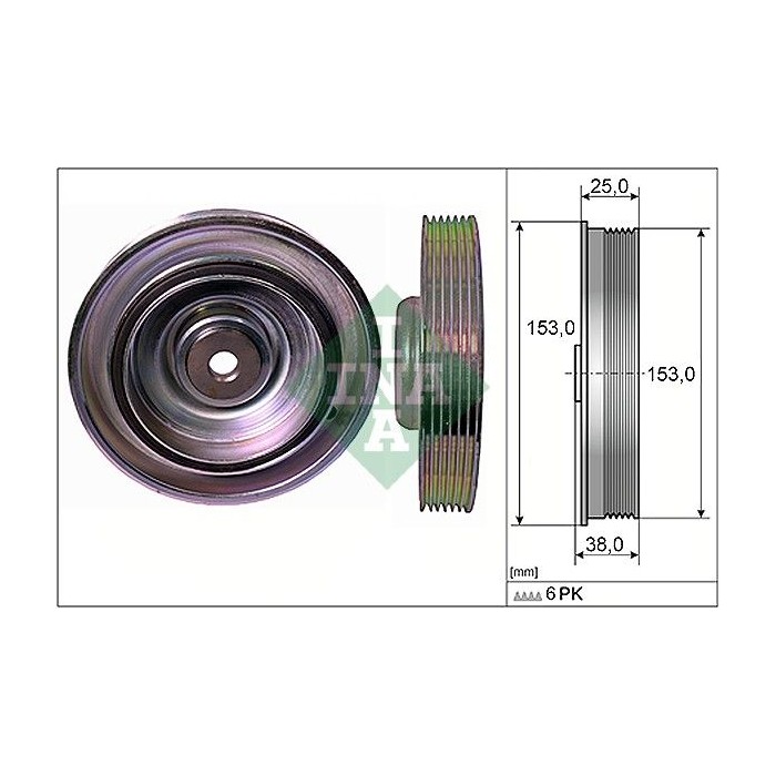 INA Riemenscheibe, Kurbelwelle 544008710