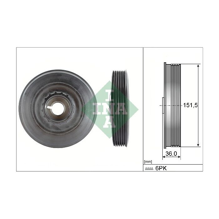 INA Riemenscheibe, Kurbelwelle 544009010