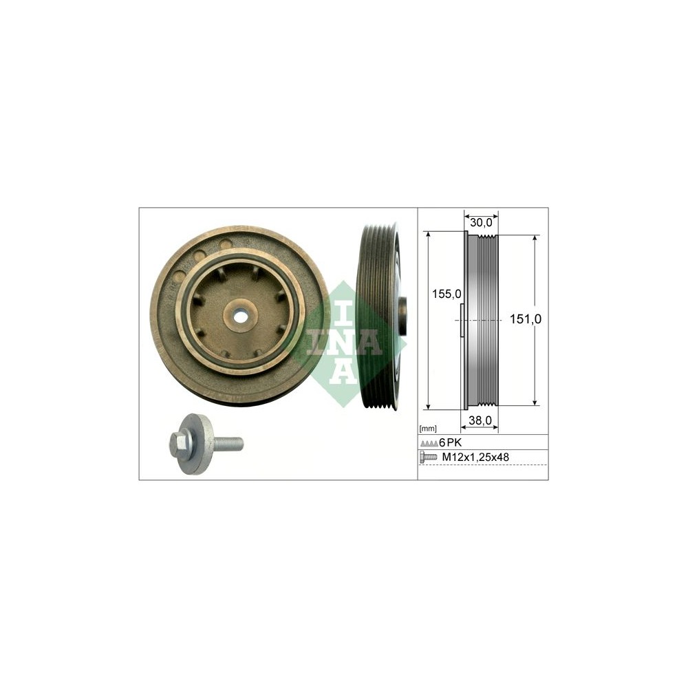 INA Riemenscheibensatz, Kurbelwelle 544010120