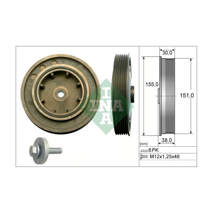 INA Riemenscheibensatz, Kurbelwelle 544010120