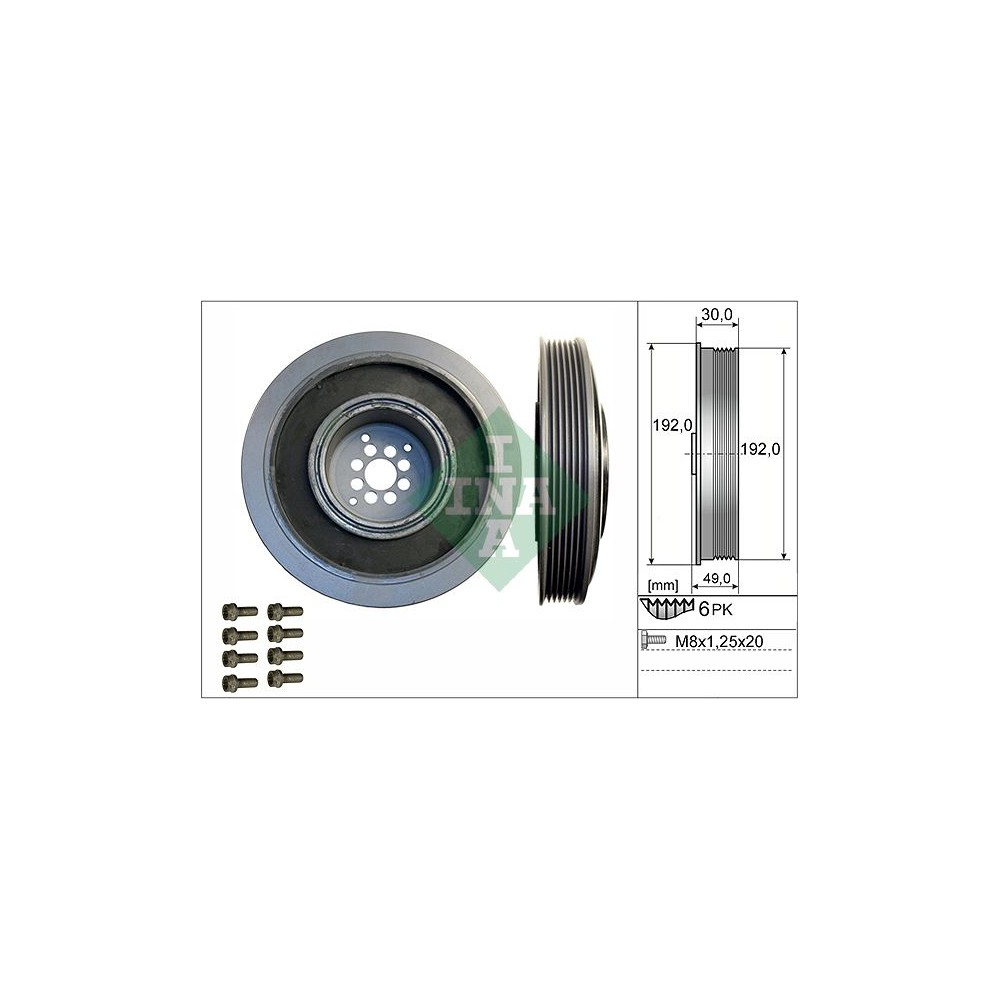 INA Riemenscheibensatz, Kurbelwelle 544010220