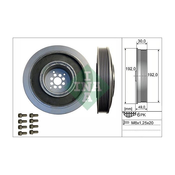 INA Riemenscheibensatz, Kurbelwelle 544010220