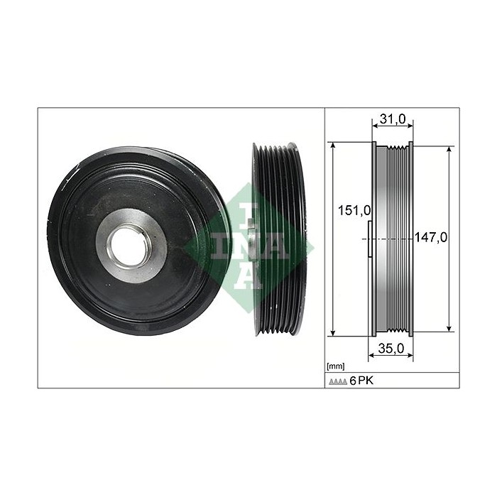 INA Riemenscheibe, Kurbelwelle 544011010