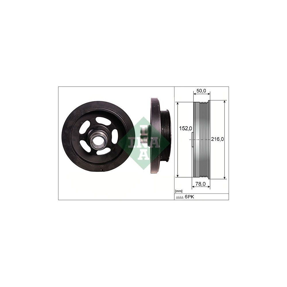 INA Riemenscheibe, Kurbelwelle 544011110