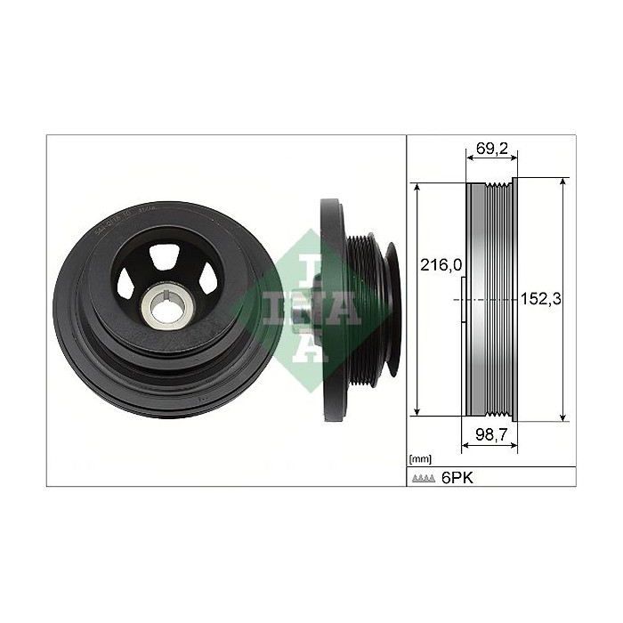 INA Riemenscheibe, Kurbelwelle 544011610