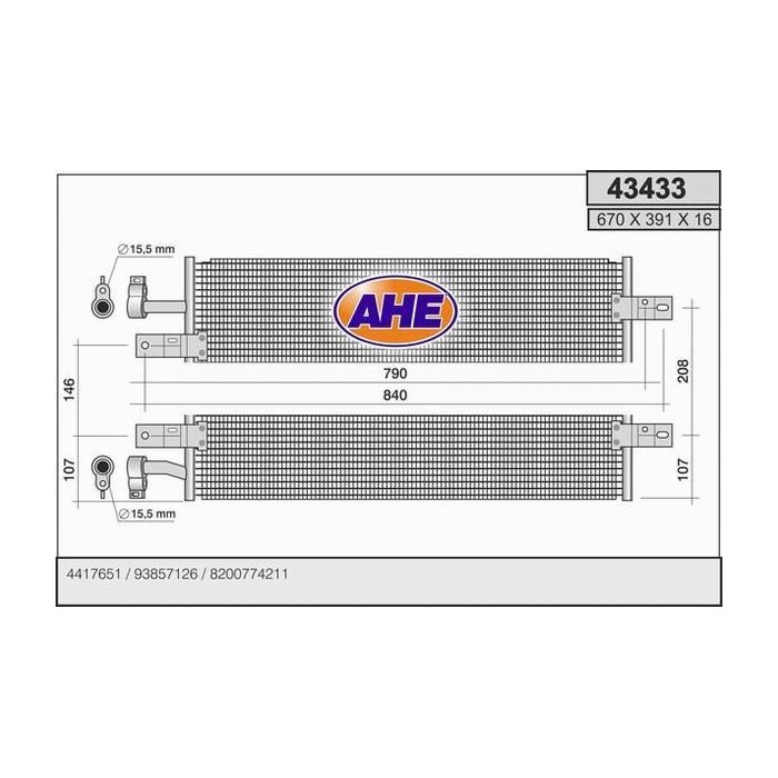 AHE Kondensator, Klimaanlage 43433
