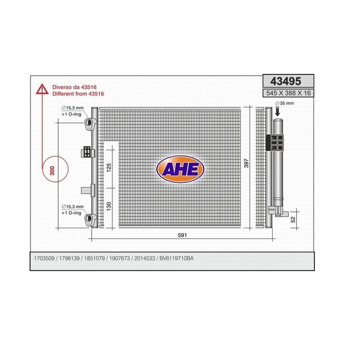 AHE Kondensator, Klimaanlage 43495
